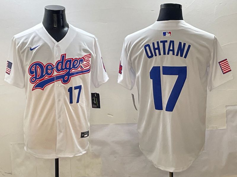 Men Los Angeles Dodgers #17 Ohtani White Second generation Joint Name Nike 2025 MLB Jersey style 2->los angeles dodgers->MLB Jersey